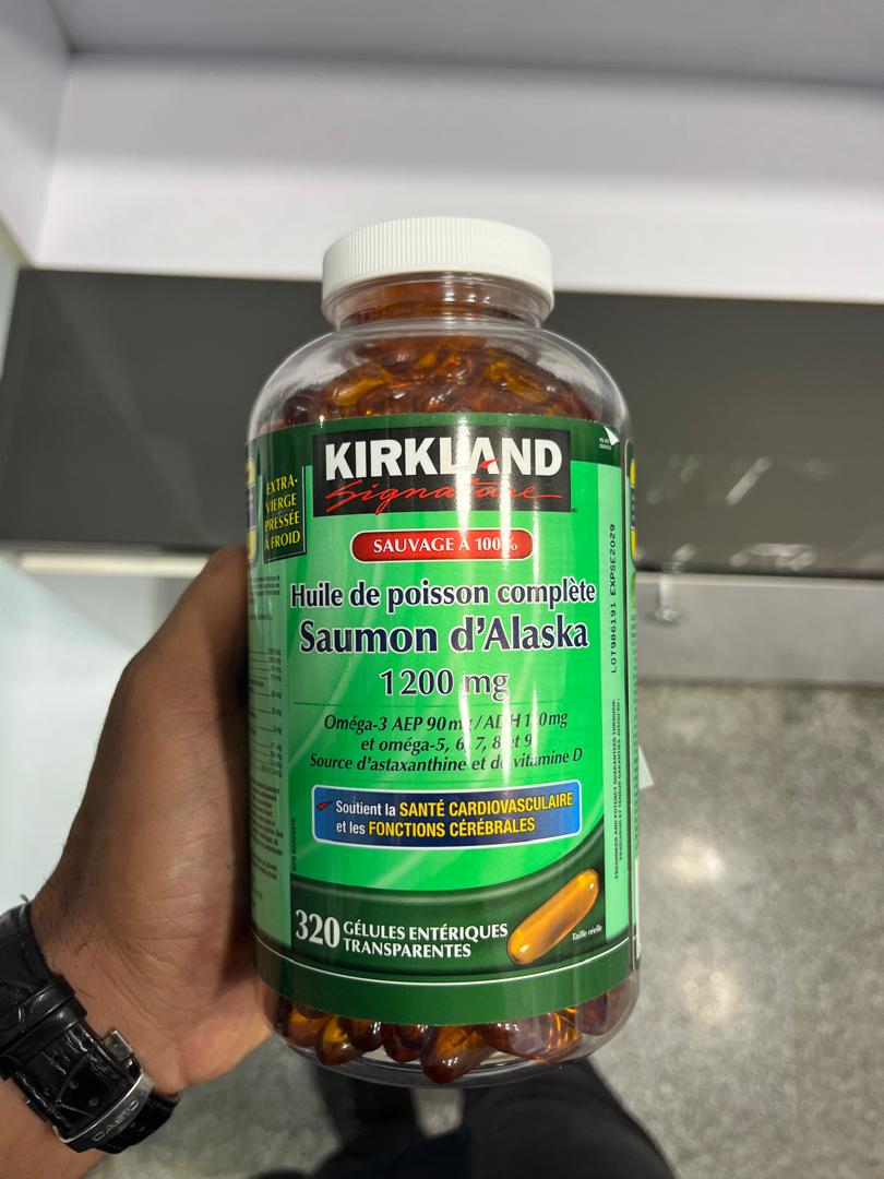 امگا ۳ سالمون کریکلند /۳۲۰ عددی/۱۲۰۰ میلیگرم (Kirkland Signature Wild Alaskan Salmon Oil) ضمانت اصالت کالا