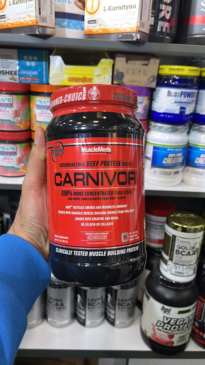 وی ایزوله یک کیلوگرمی بیف کاریور ماسل مدز ۱ کیلوگرمی (MuscleMeds Carnivor Beef Protein Isolate)